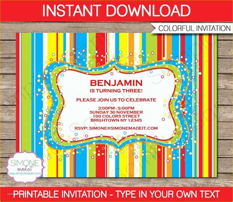 editable party invitations